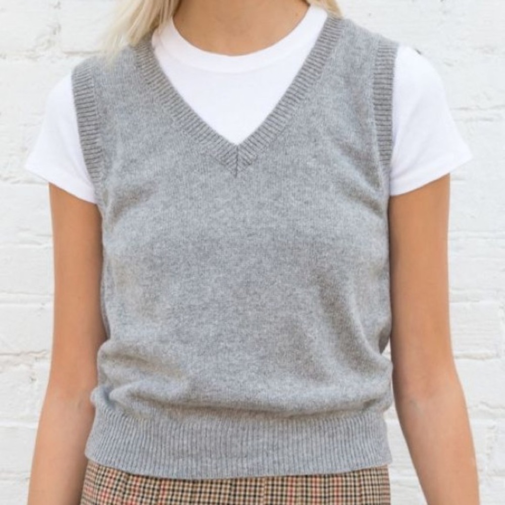 Brandy Melville Grey Sweater Vest